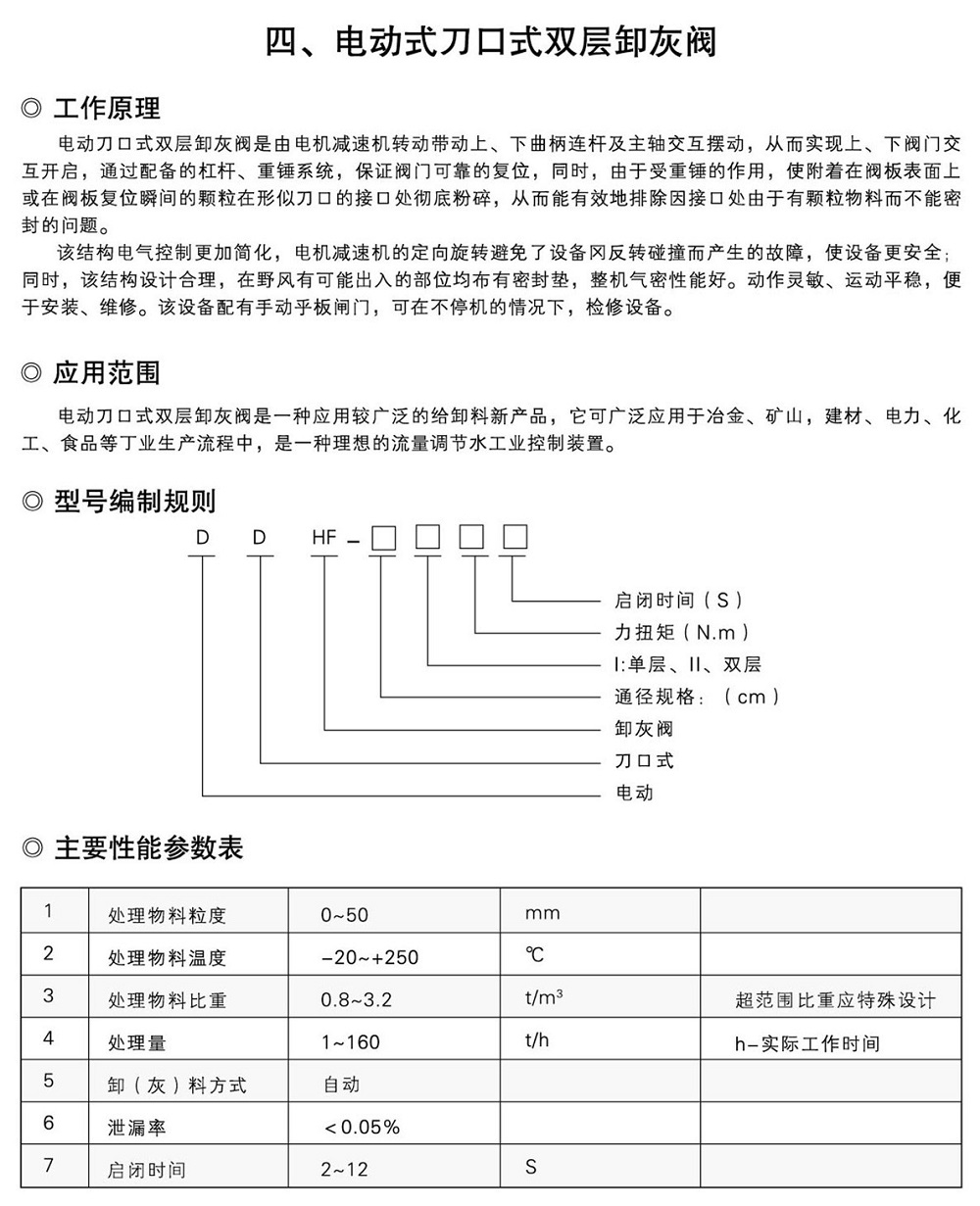 电液动双层卸灰阀ssssssss
